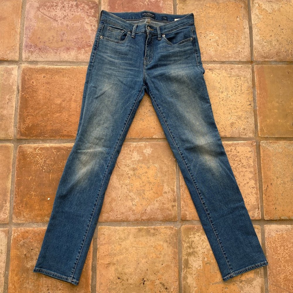 LUCKY BRAND Women's Size 6/28 Brooke Straight Medium Wash Skinny Jeans